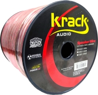 Cable Krack Audio, para Bocina, Libre de Oxígeno, Calibre 14AWG - Rojo/Humo